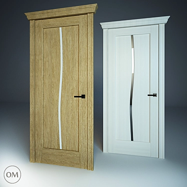 Elegant Alexandria Doors 3D model image 1 