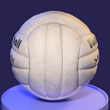 Vintage Volleyball Ball: High-Quality 3D Model 3D model image 1 