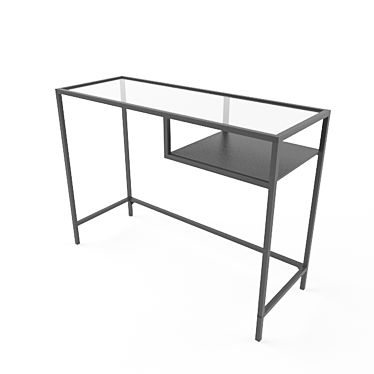 Modern Glass Laptop Table by IKEA 3D model image 1 