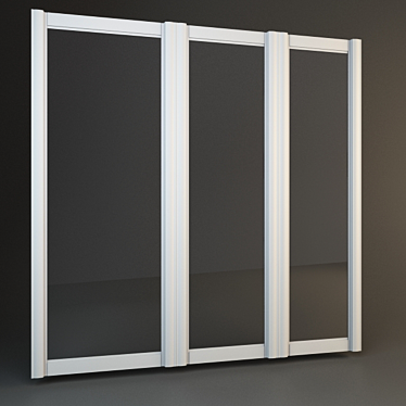 Versatile Triple Panel Curtains 3D model image 1 