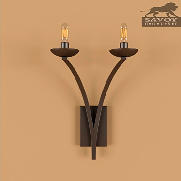 Elegant Windsung Wall Sconce 3D model image 1 