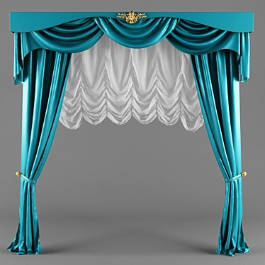 Custom Size 3200mm Curtains 3D model image 1 