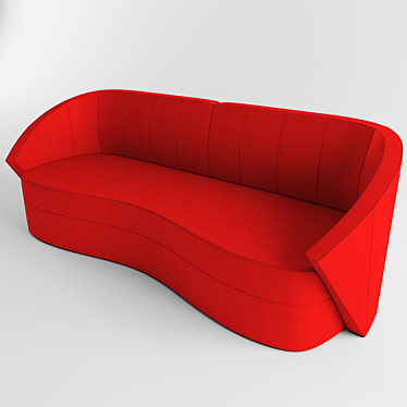 Tornado Reclining Sofa: Unwind in Style! 3D model image 1 