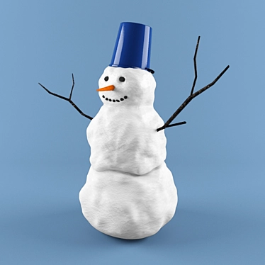  Frosty Giant Snowman Decoration 3D model image 1 