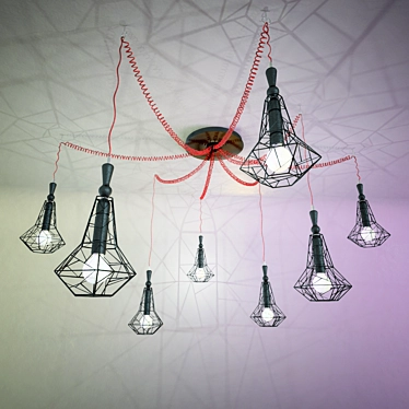 High-Tech Pendant Light 3D model image 1 