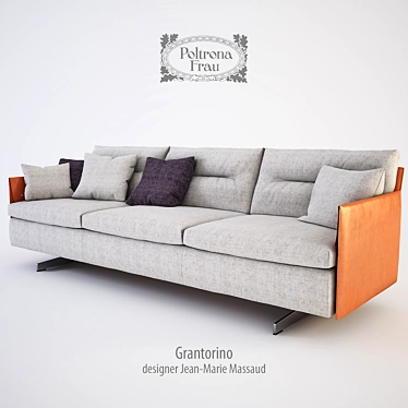 Elegant Grantorino Sofa by Poltrona Frau 3D model image 1 