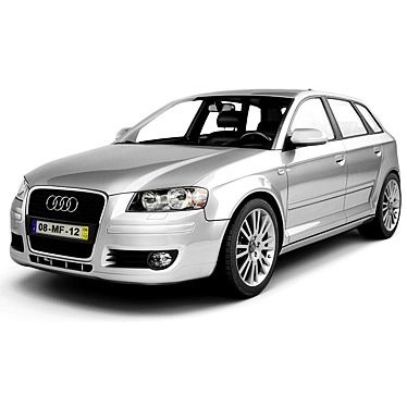 Sleek and Reliable Audi A3 3D model image 1 