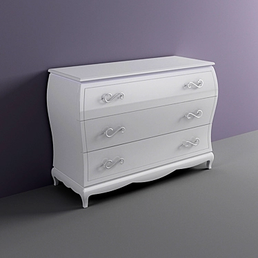 Serenissima White Chest of Drawers 3D model image 1 