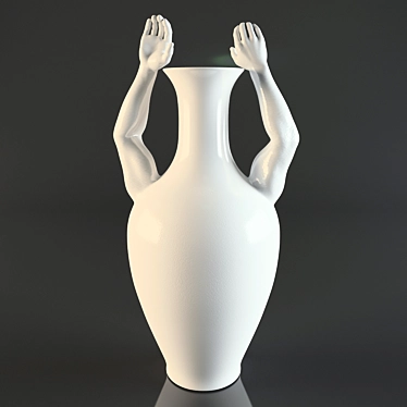 Classic Hands-On Vase 3D model image 1 