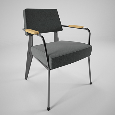 Elegant Vitra Chair: Fauteul Direction 3D model image 1 