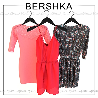 Fashion-forward Bershka Dresses 3D model image 1 