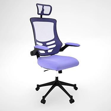 Versatile Office Chair: Bright, Detachable Backrest & Armrests 3D model image 1 