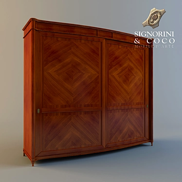 Elegant Carlotta Wardrobe - Signorini & Coco 3D model image 1 