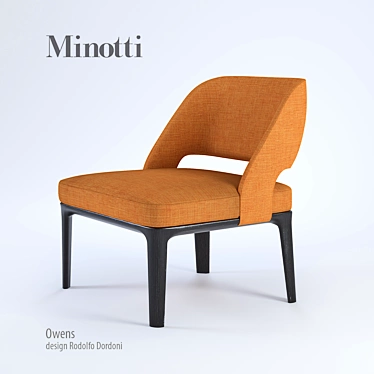 Elegant Minotti Owens Chair 3D model image 1 