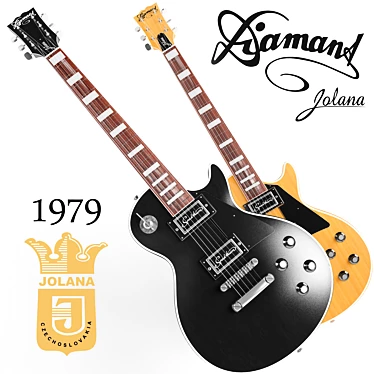 Vintage Jolana Diamant 1979: Rare Electric Guitar 3D model image 1 