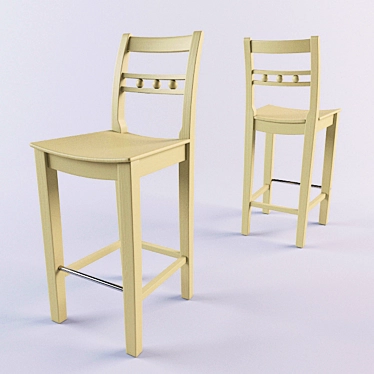 Neptune Suffolk Bar Stool: Stylish and Sturdy 3D model image 1 