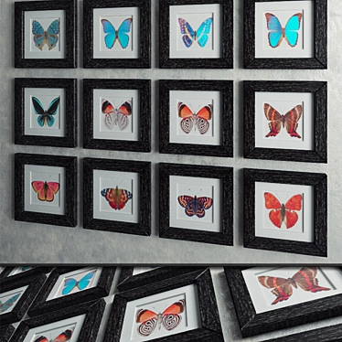 Translate from Russian: Set "Butterfly"

Title: Whimsical Butterfly Set 3D model image 1 
