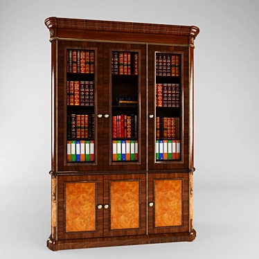 Premium Wood Ambassador Bookcase 3D model image 1 