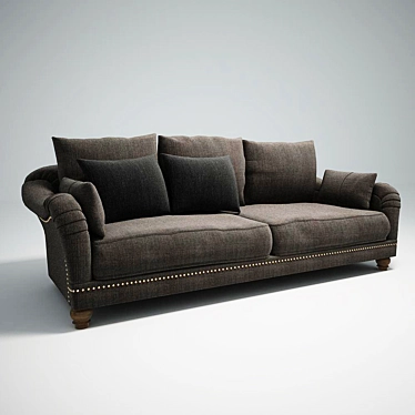 Cozy Modern Sofa 3D model image 1 