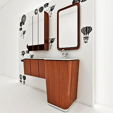 Luxurious Cerasa Suede: Elevate Your Bathroom 3D model image 1 