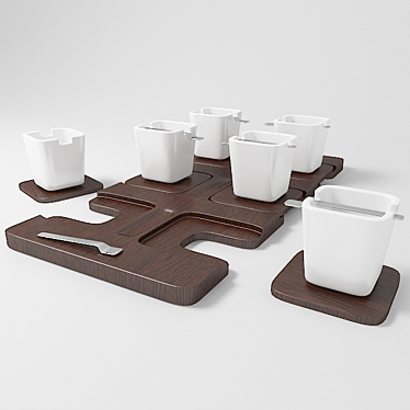 Espresso Set: Aesthetic Elegance 3D model image 1 