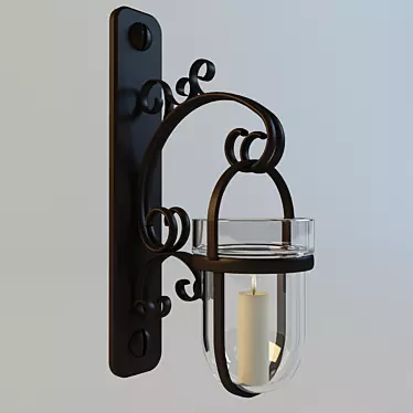 Elegant Candle Holder 3D model image 1 