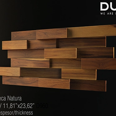 Nature-inspired Teca Wall Tile 3D model image 1 