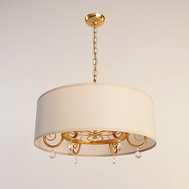 Italian Hand-Crafted Crystal Chandelier 3D model image 1 