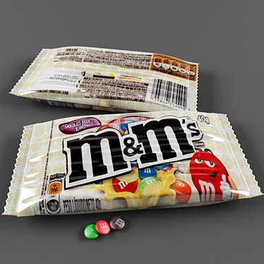 Delicious M&M's Candy Bag 3D model image 1 