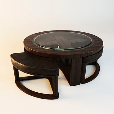 Modern Coffee Table Set 3D model image 1 