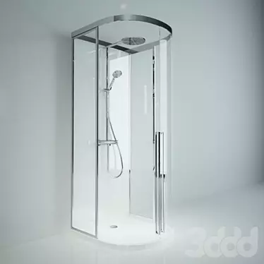 Luxury Shower 80x80 with Hansgrohe Design 3D model image 1 