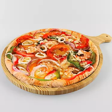 Delicious and Savory Pizza 3D model image 1 