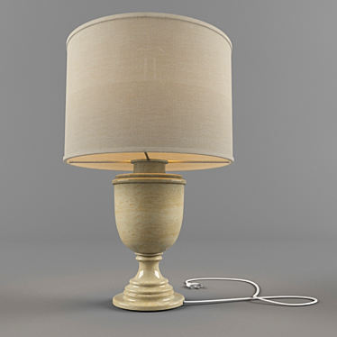 Elegant Salerno Urn Table Lamp 3D model image 1 