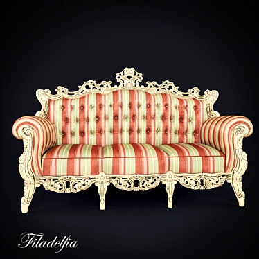 Stylish Filadelfia Sofa 3D model image 1 