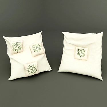 Premium Plush Pillows - Soft & Cozy 3D model image 1 