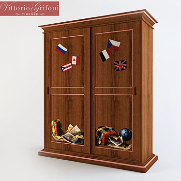 Elegant Grifoni Night Cupboard 3D model image 1 