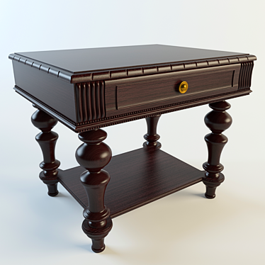 Timeless Elegance: Galloway Classic Coffee Table 3D model image 1 