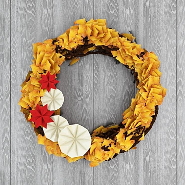 Elegant Wall Wreath 3D model image 1 