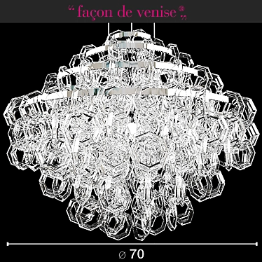 Facon de Venise Misstrass - 3 Unique Chandeliers 3D model image 1 