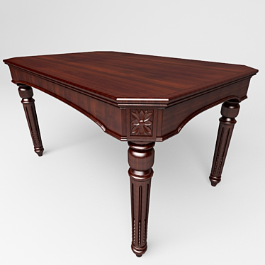 Classic Dining Table 3D model image 1 