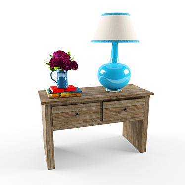 Elegant Rose Table Lampshade 3D model image 1 