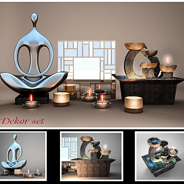 Eastern-Inspired Decor Set 3D model image 1 