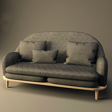 Sleek Fogia Rise Sofas: 3D Modeled & Textured 3D model image 1 