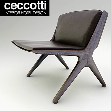 Luxury Italian Armchair: Ceccotti Collezioni DC 90 3D model image 1 