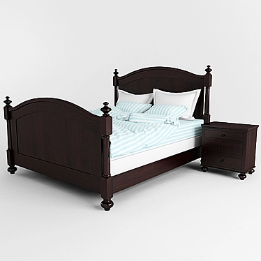 Elegant Arch Bed - Camden 3D model image 1 