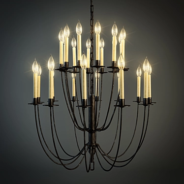Elegant Hartford Chandelier 3D model image 1 