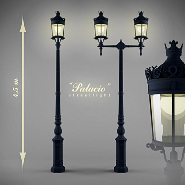 Classic Park Streetlight "Palacio 3D model image 1 