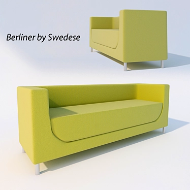 Berliner Solid Wood Sofa by Swedese 3D model image 1 