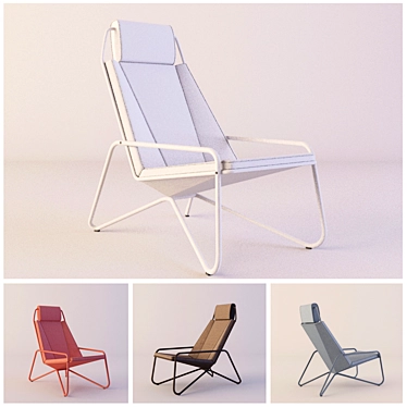 Sleek VK Lounge Chair 3D model image 1 