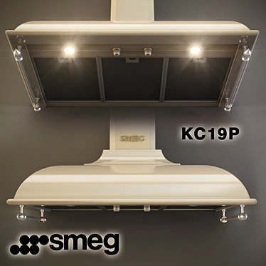 Smeg KC19P: Stylish & Spacious Fridge 3D model image 1 